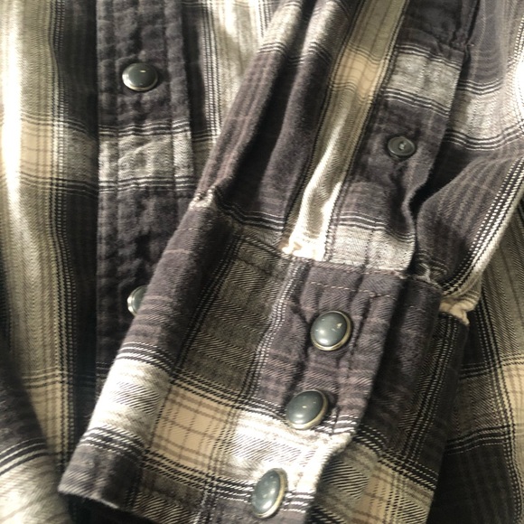 American Eagle Western Plaid Shirt Medium - Picture 5 of 9